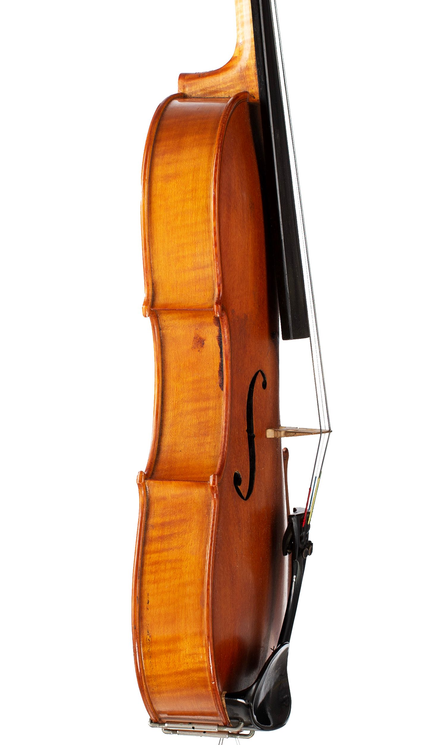 A viola by D. G. Britten, Northampton, 1977 — angled view, 80°