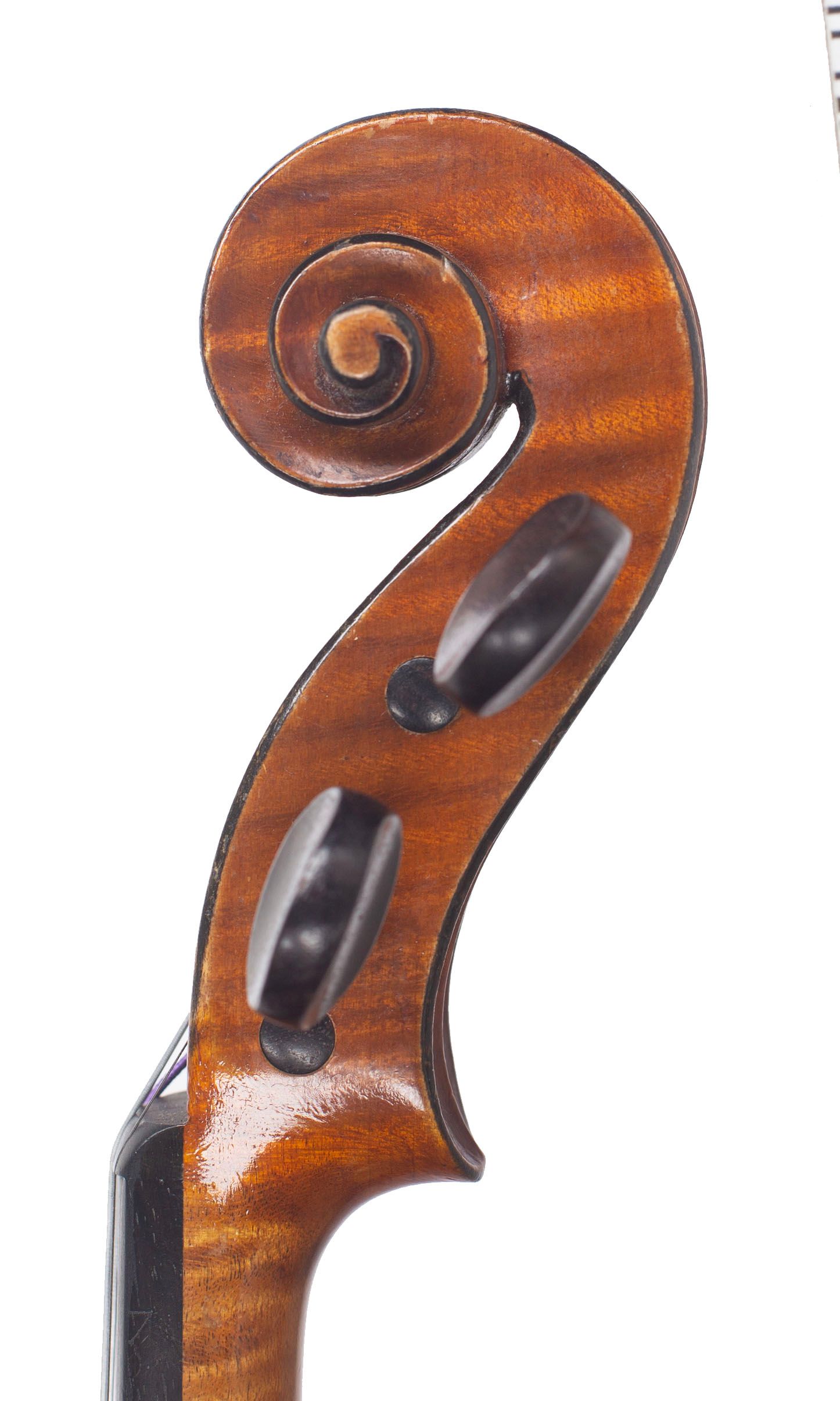 Violin by Ch. J. B. Collin-Mezin, Paris, 1912 — scroll