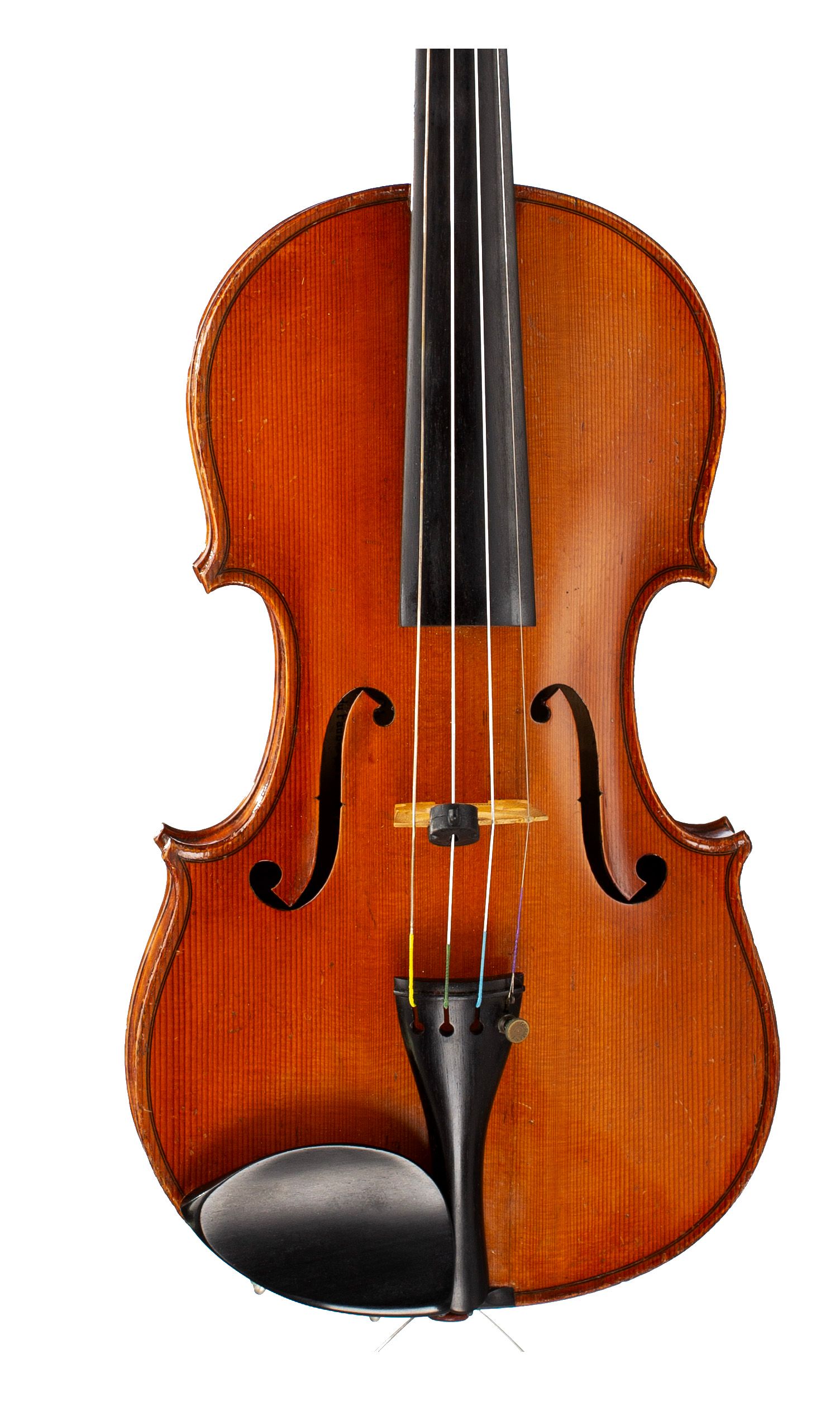 Violin by Ch. J. B. Collin-Mezin, Paris, 1912 — angled view, 10°