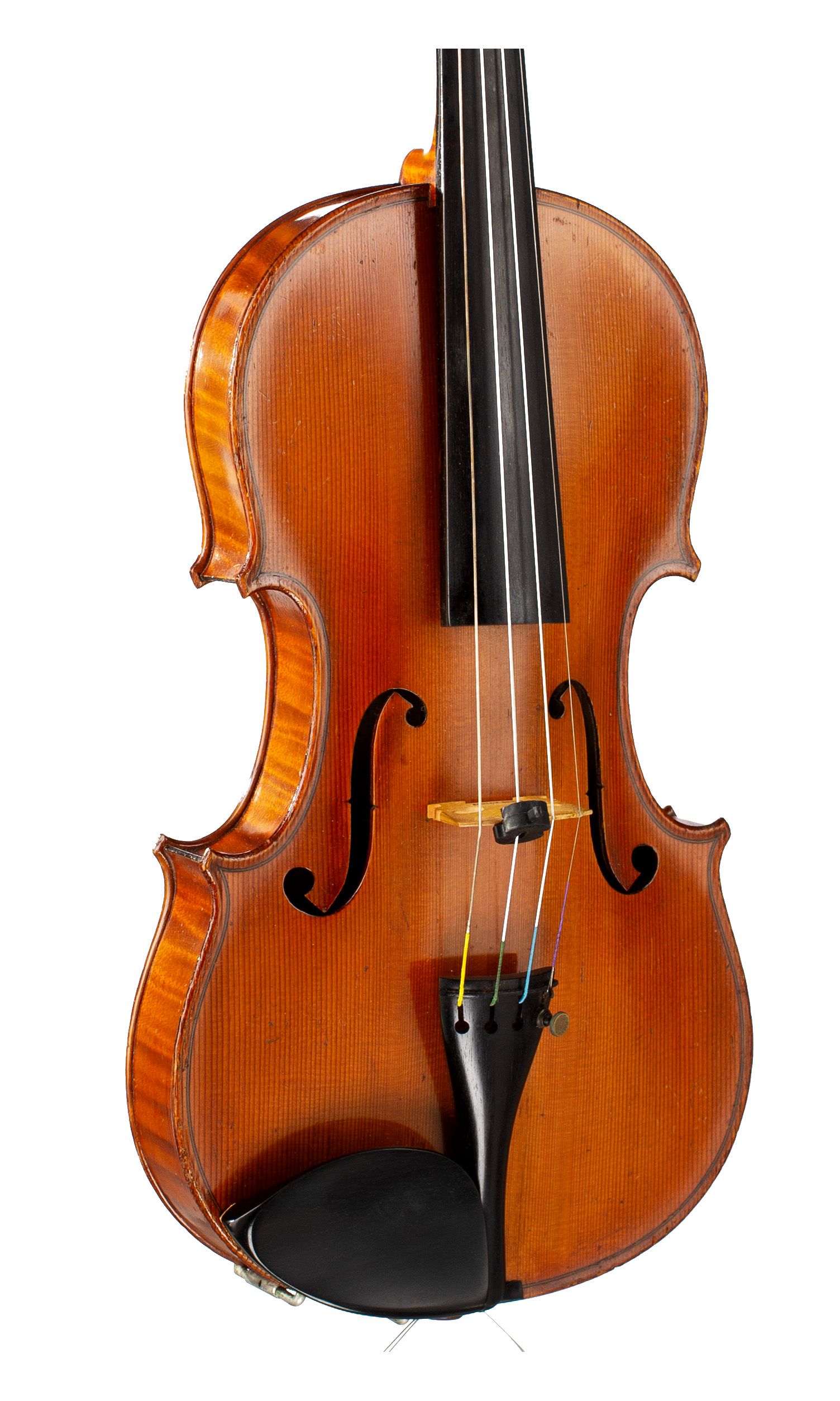 Violin by Ch. J. B. Collin-Mezin, Paris, 1912 — angled view, 30°