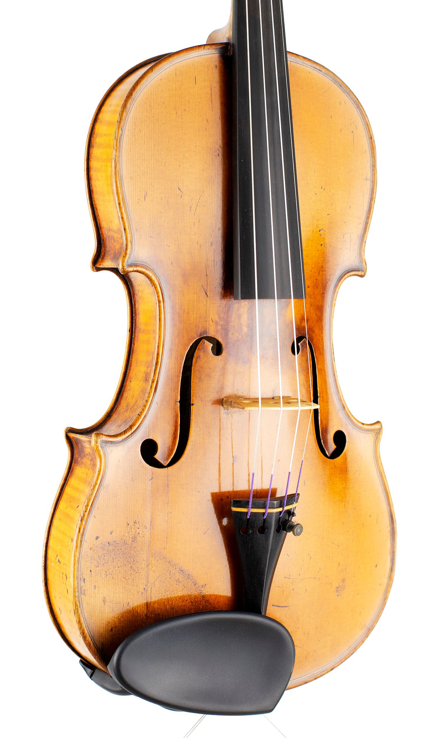 Violin by Honore Derazey, Mirecourt, circa 1860 — angled view, 30°