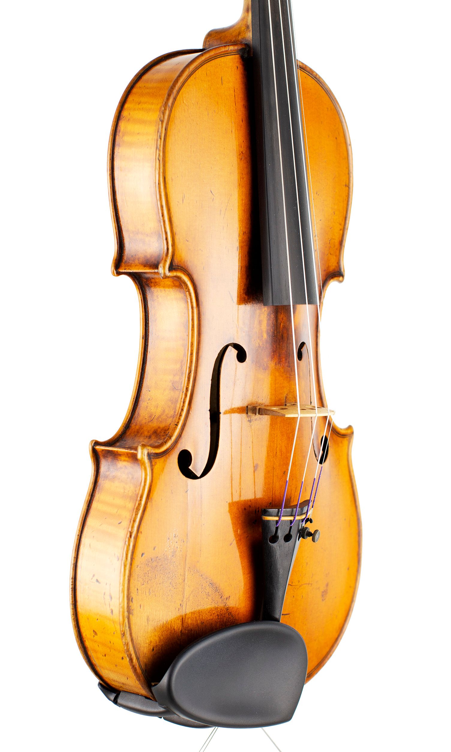 Violin by Honore Derazey, Mirecourt, circa 1860 — angled view, 50°