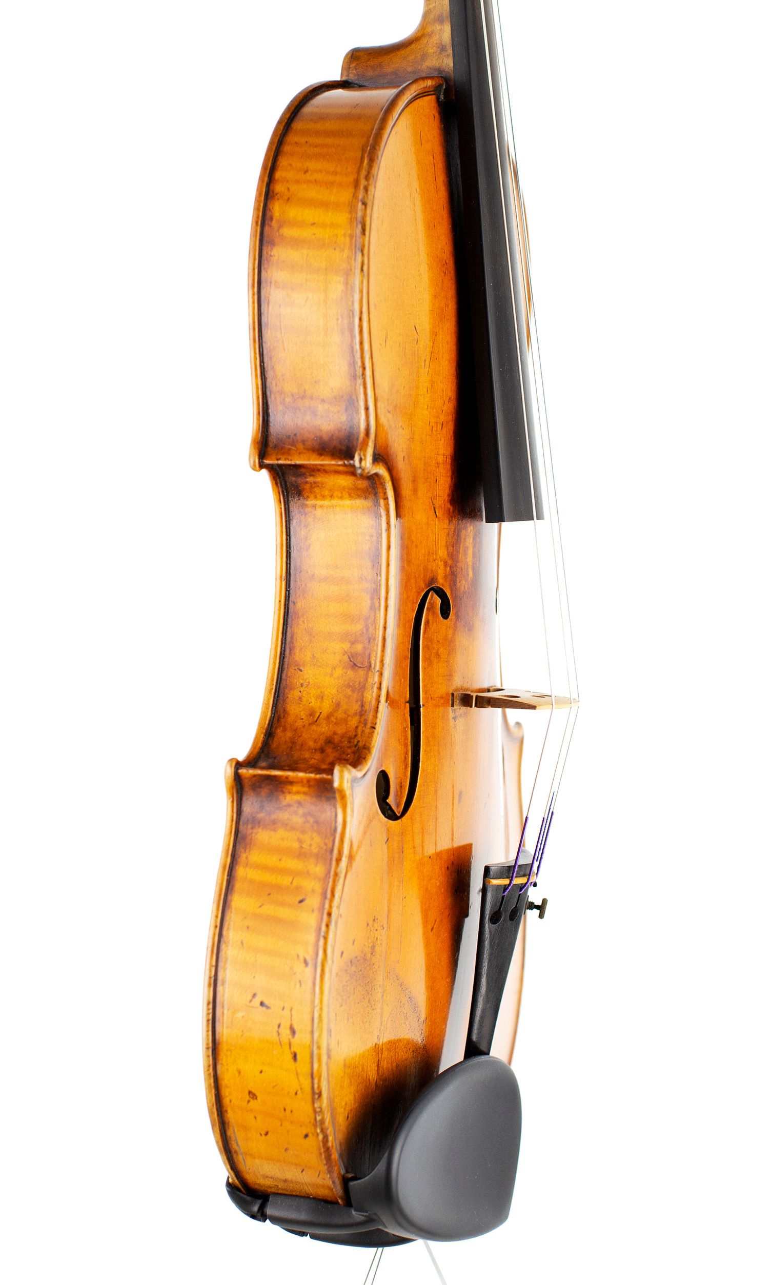 Violin by Honore Derazey, Mirecourt, circa 1860 — angled view, 70°