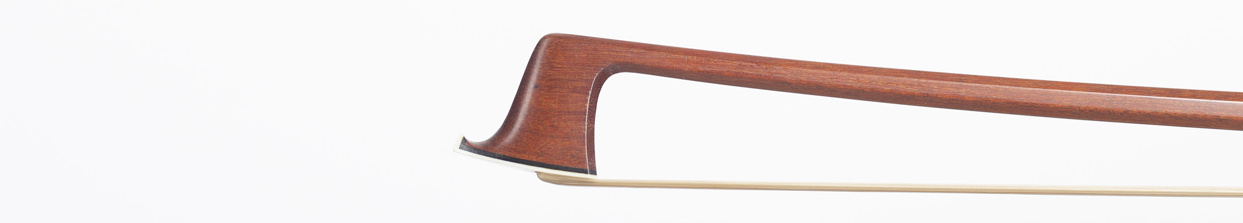 A silver-mounted violin bow by Albert Nurnberger — head
