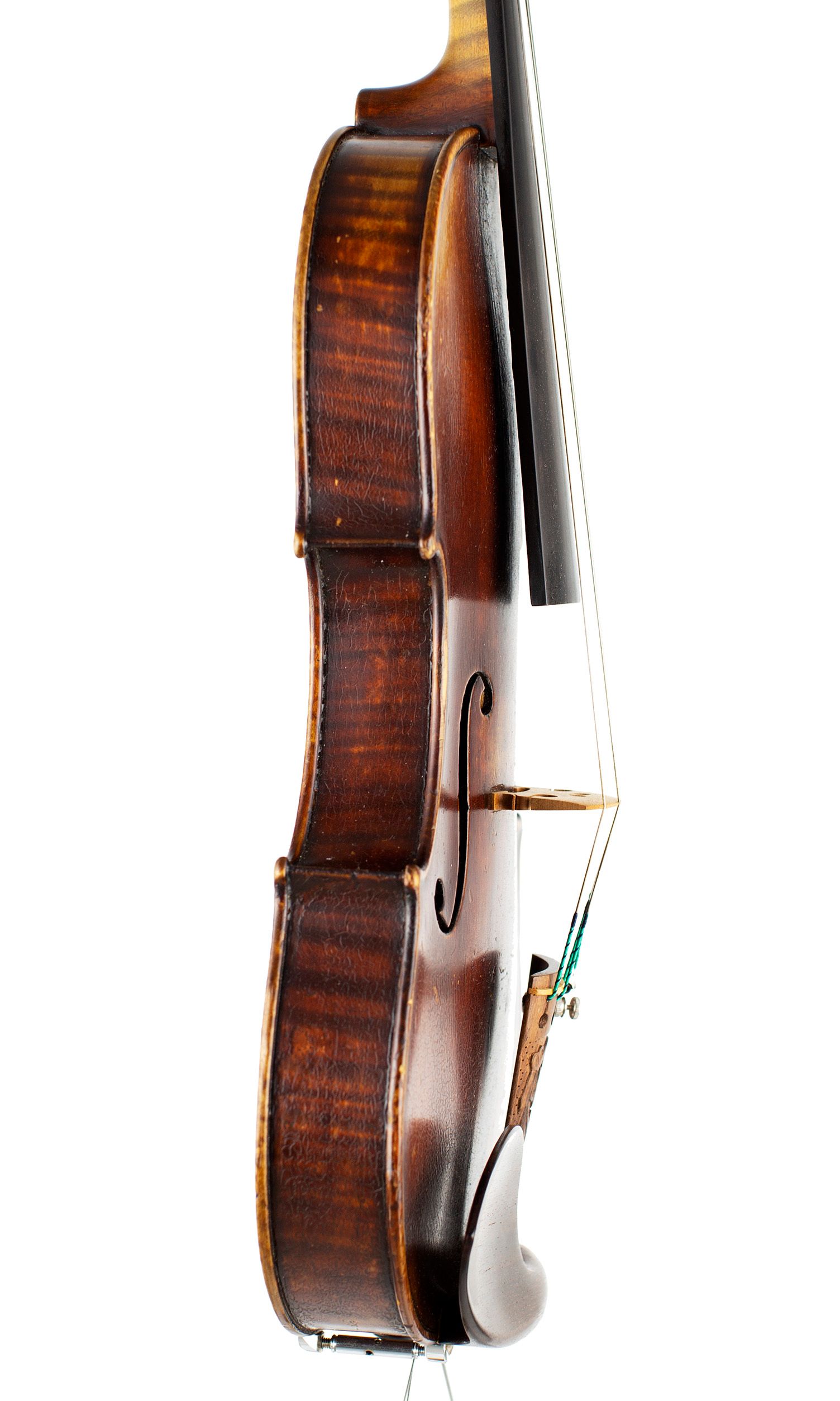 Violin by F. W. Chanot, London, 1897 — angled view, 80°