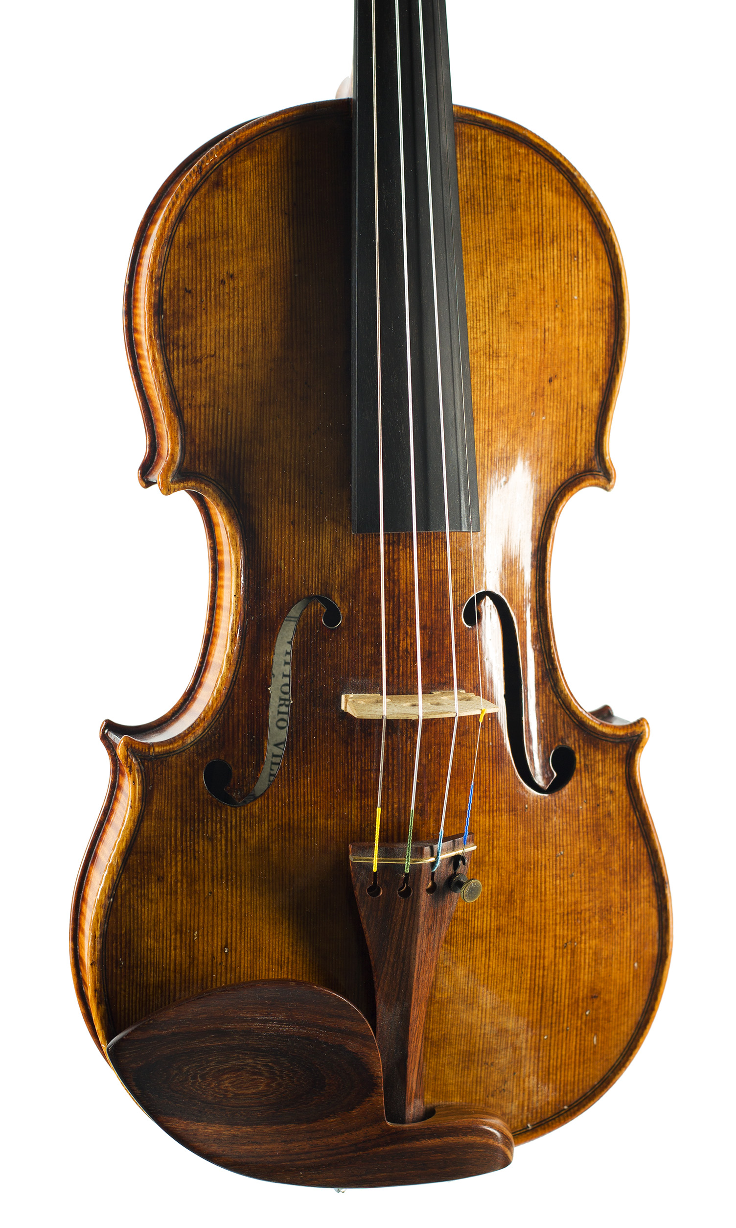 A violin by Vittorio Villa, Cremona, 1999 — angled view, 20°