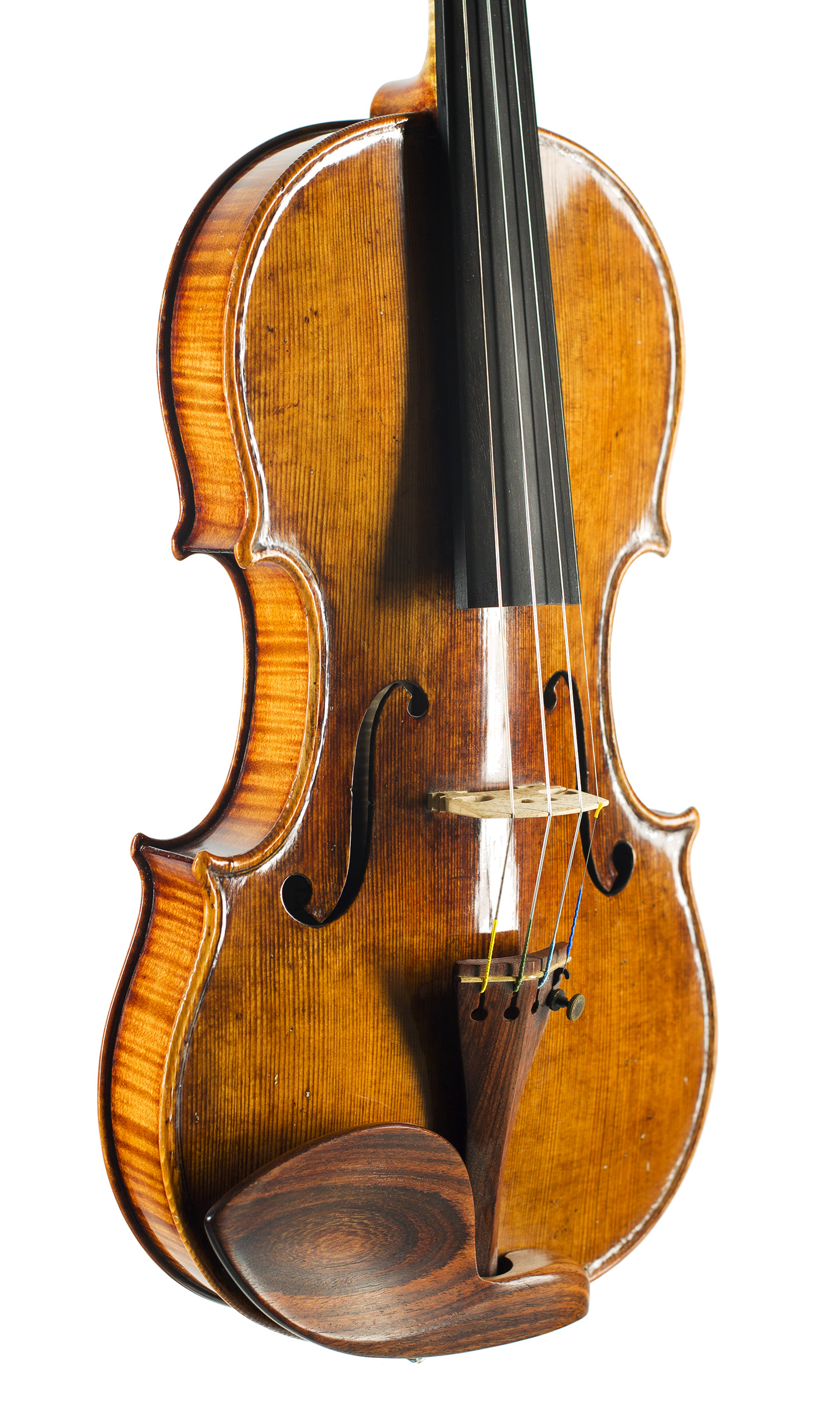 A violin by Vittorio Villa, Cremona, 1999 — angled view, 40°