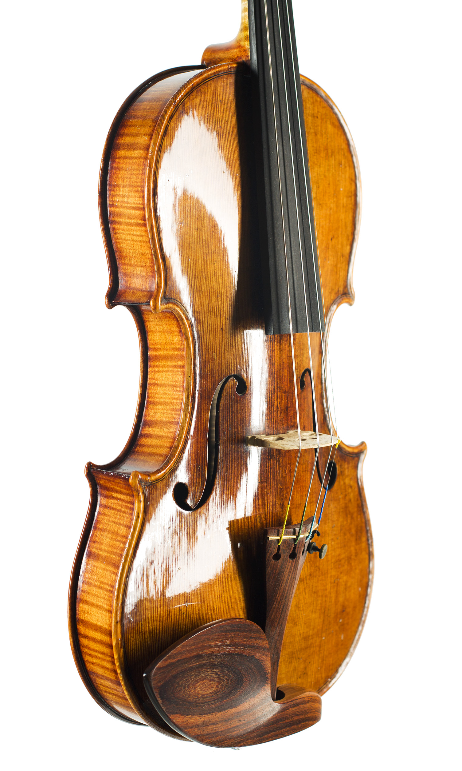 A violin by Vittorio Villa, Cremona, 1999 — angled view, 50°