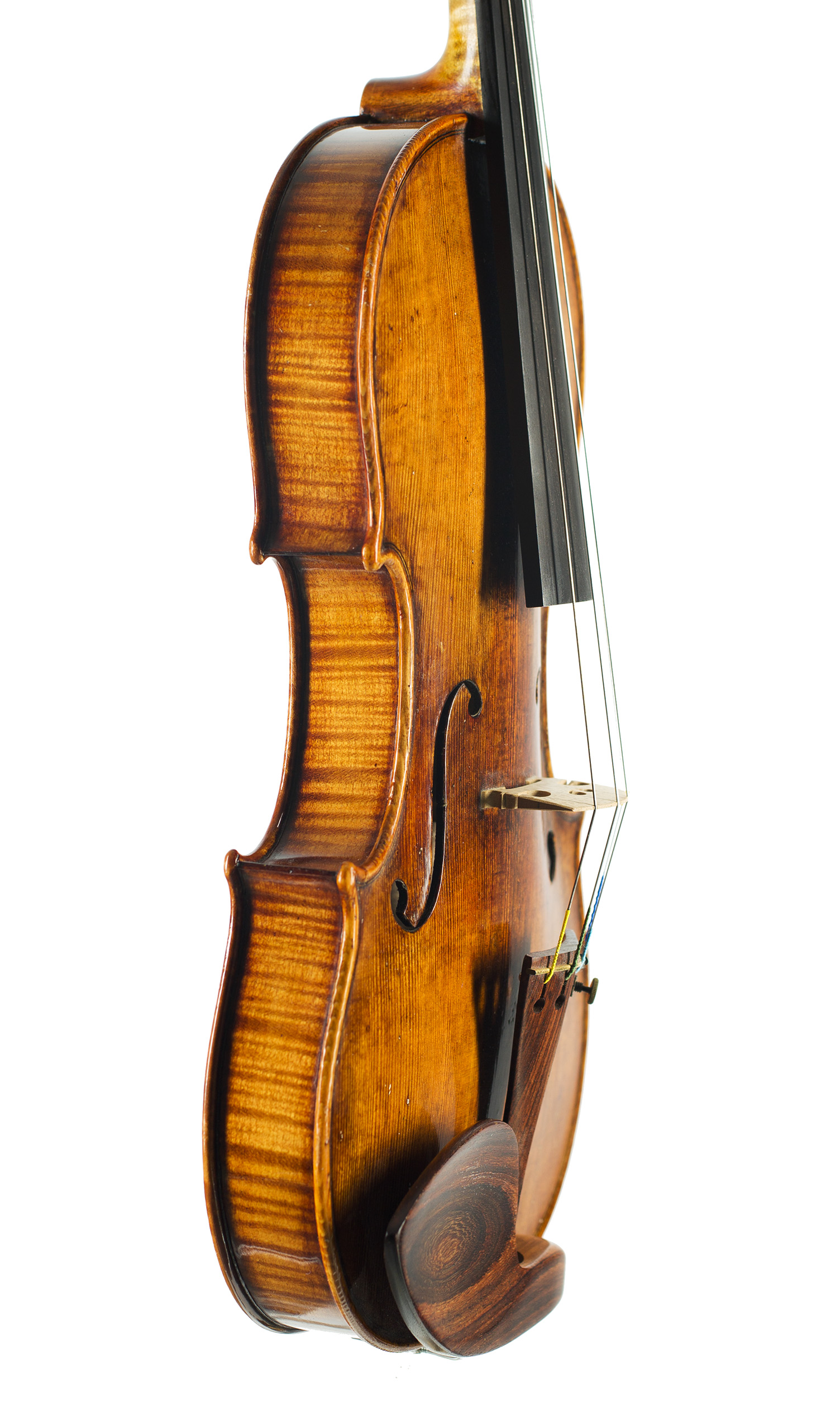 A violin by Vittorio Villa, Cremona, 1999 — angled view, 70°