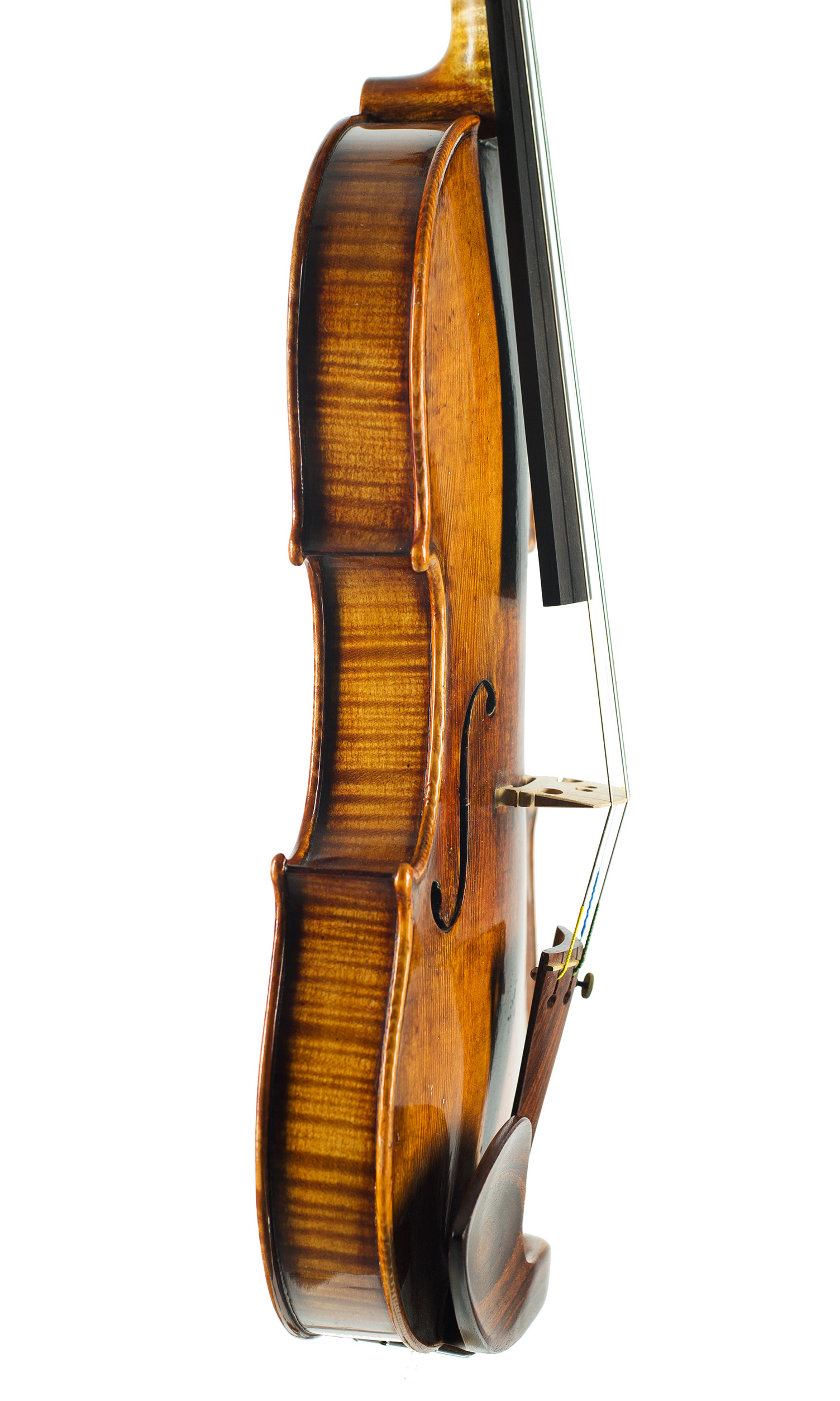 A violin by Vittorio Villa, Cremona, 1999 — angled view, 80°
