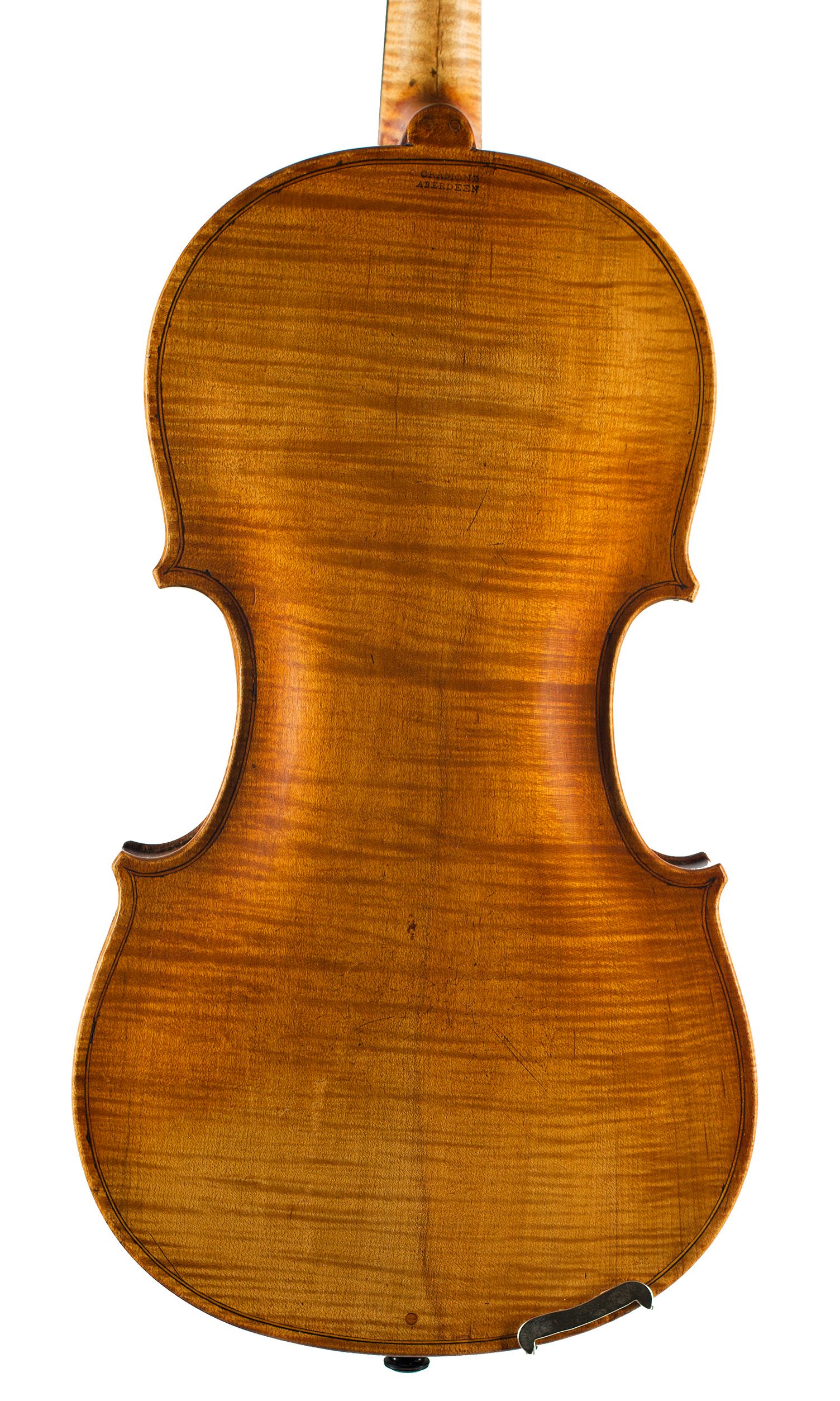 Violin by Charles Cramond, Aberdeen, circa 1820 — back