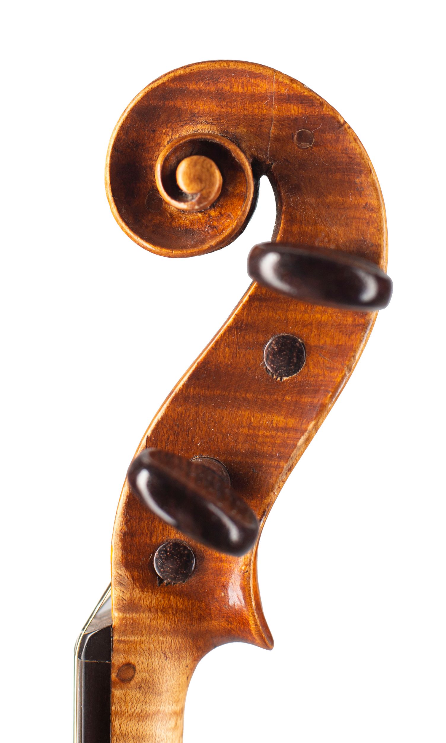 Violin by Charles Cramond, Aberdeen, circa 1820 — scroll