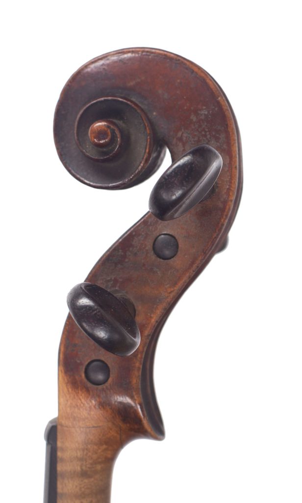 Violin by Leonard Maussiell, Nuremberg, 1723 — scroll