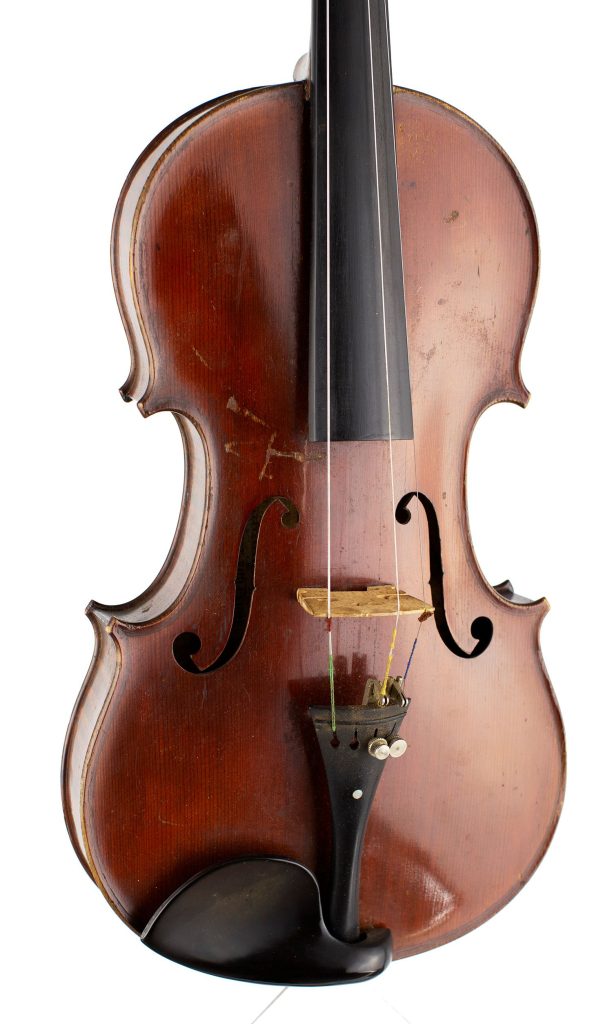 A violin by Jean Baptiste Chipot-Vuillaume, Paris, 1889 — angled view, 20°