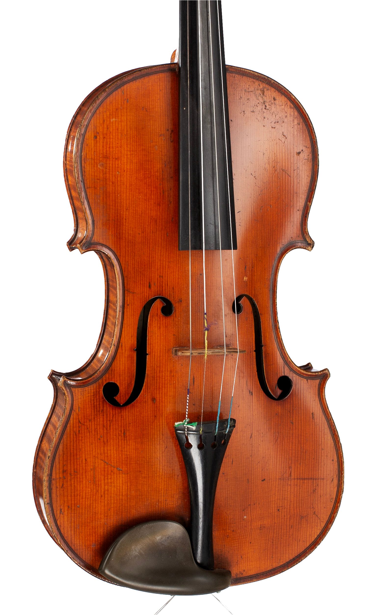 A viola by Emile Menesson, Paris, 1880 — angled view, 20°
