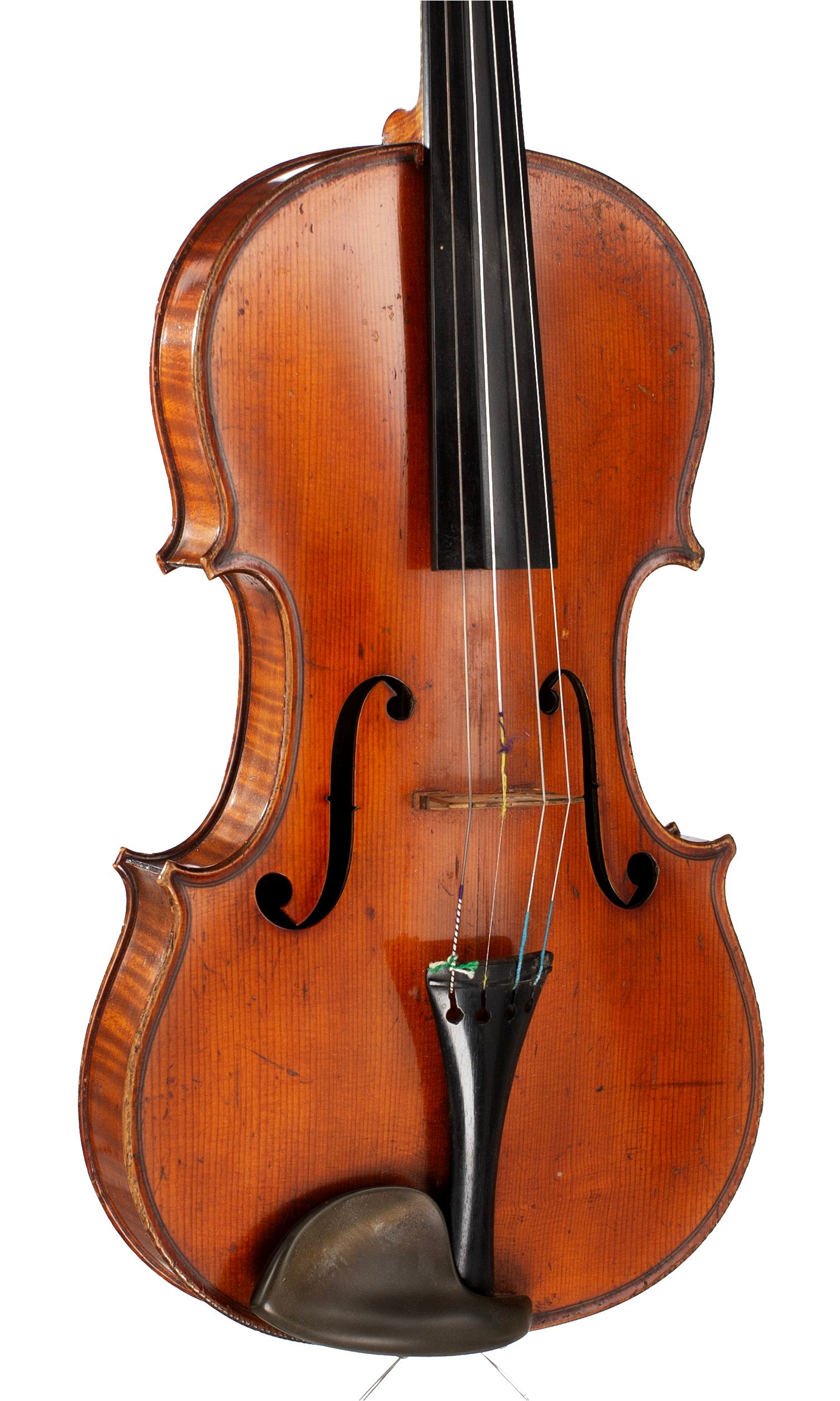 A viola by Emile Menesson, Paris, 1880 — angled view, 30°