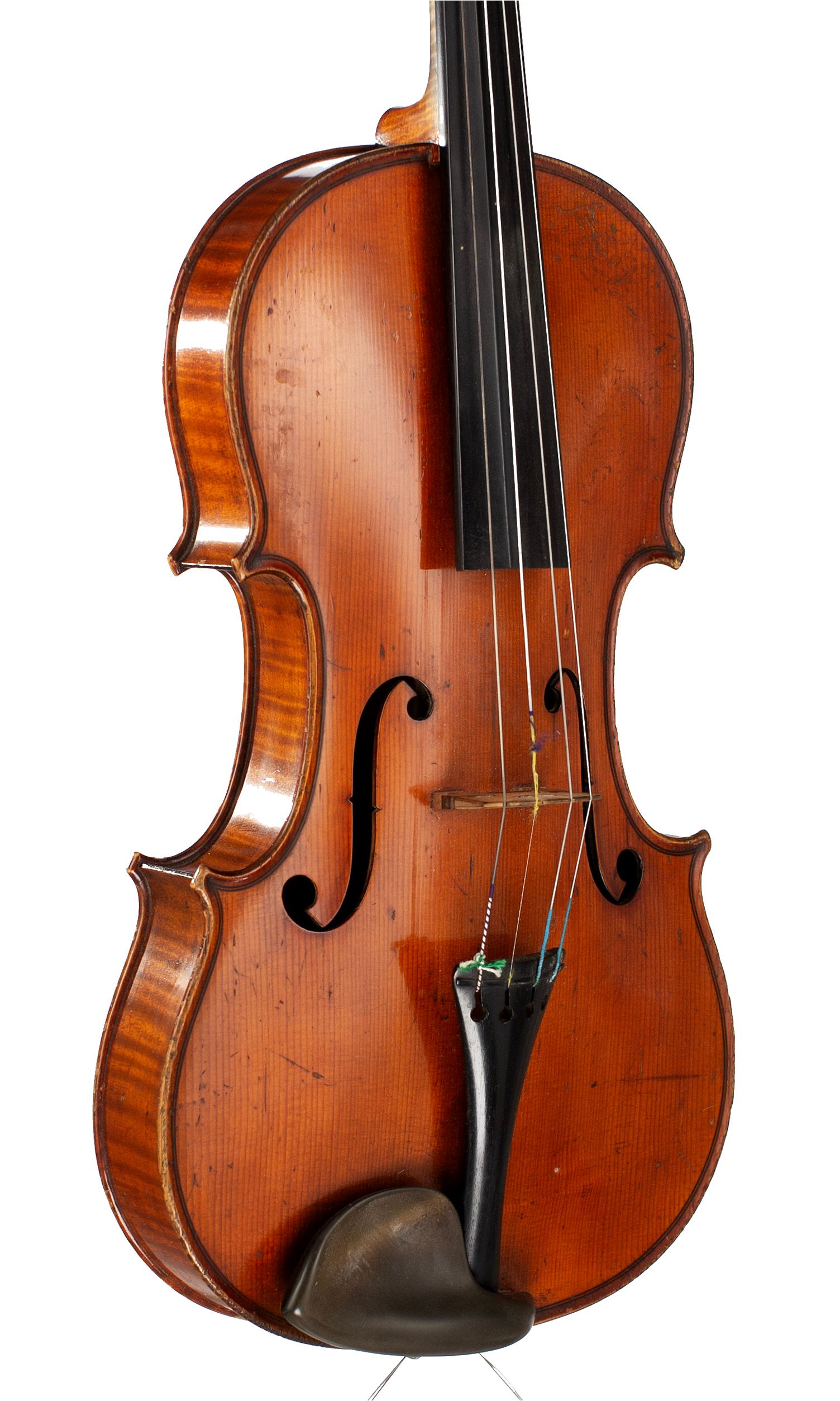 A viola by Emile Menesson, Paris, 1880 — angled view, 40°
