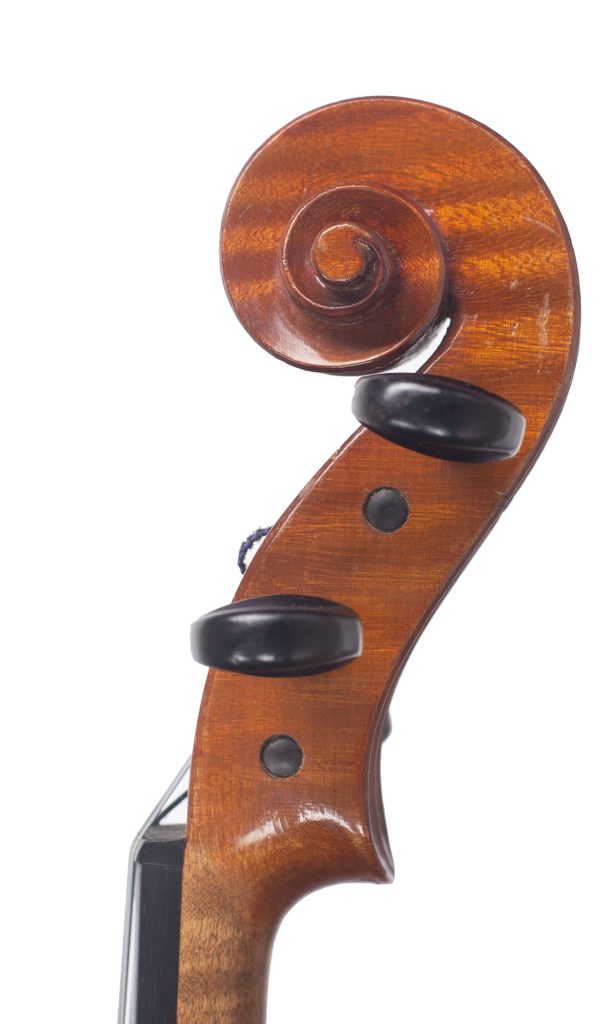 Viola, Workshop of J. B. Colin, Mirecourt, 1918 — scroll