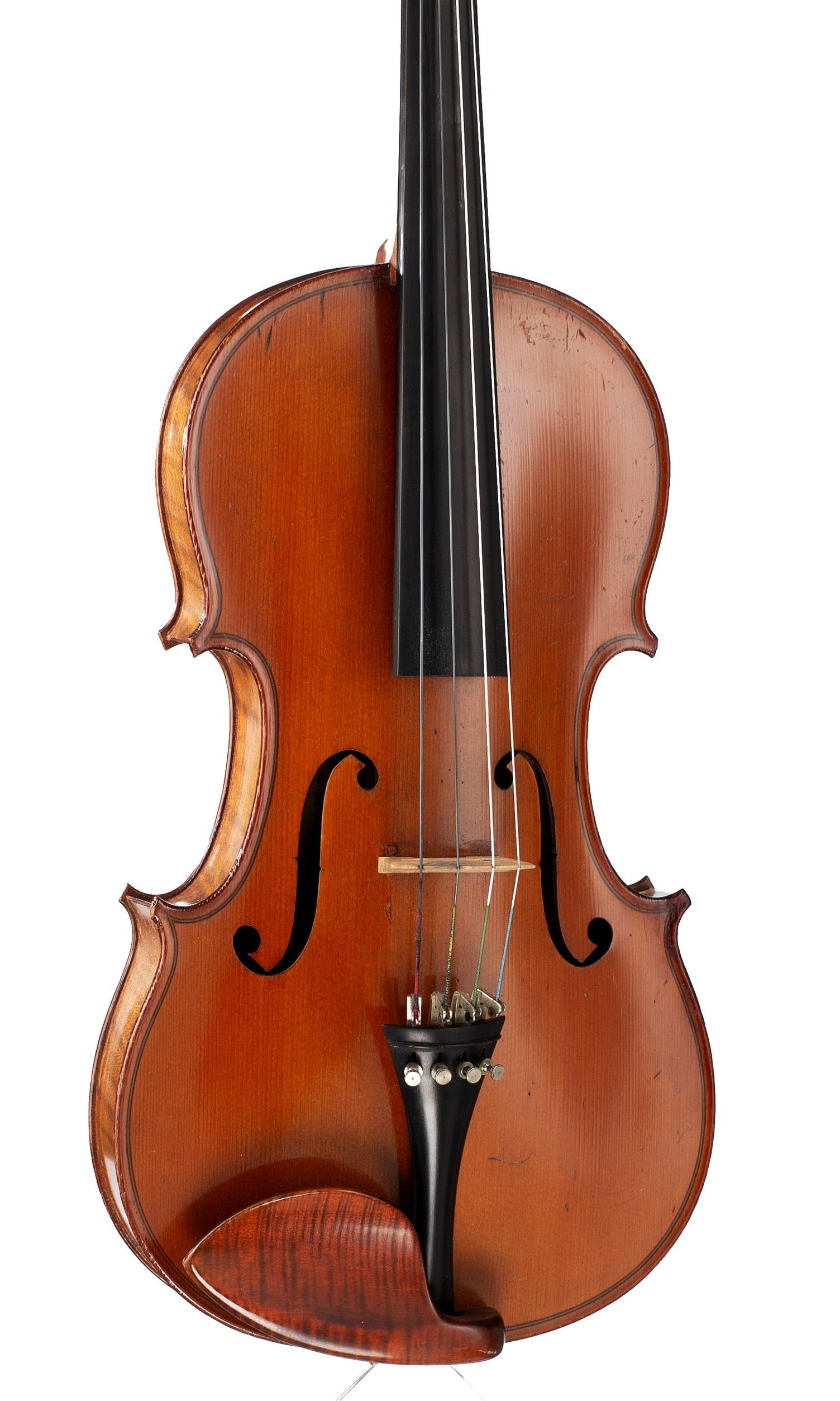 Viola, Workshop of J. B. Colin, Mirecourt, 1918 — angled view, 20°