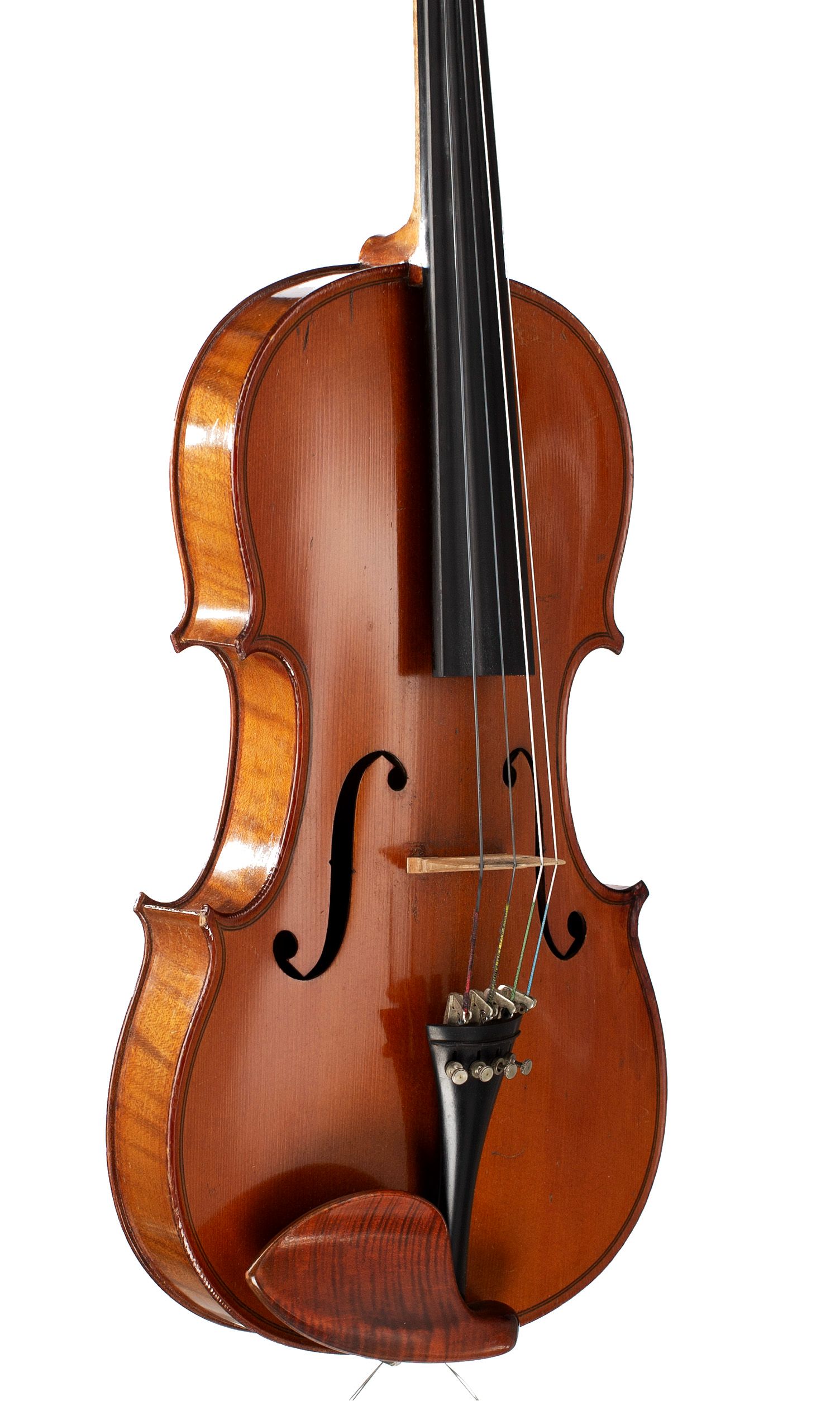 Viola, Workshop of J. B. Colin, Mirecourt, 1918 — angled view, 40°