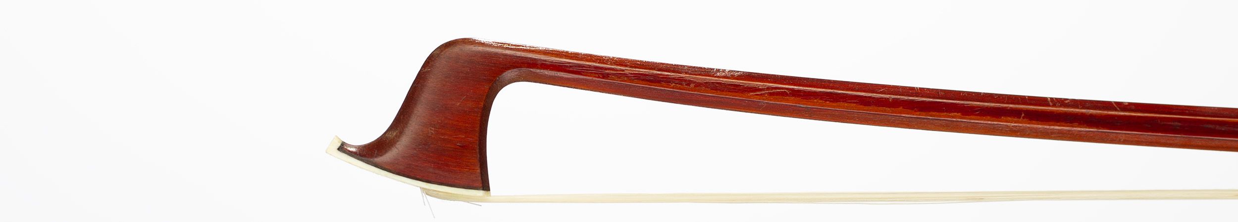 A silver-mounted viola bow by Wilhelm Muhl, Germany circa 1910 — head