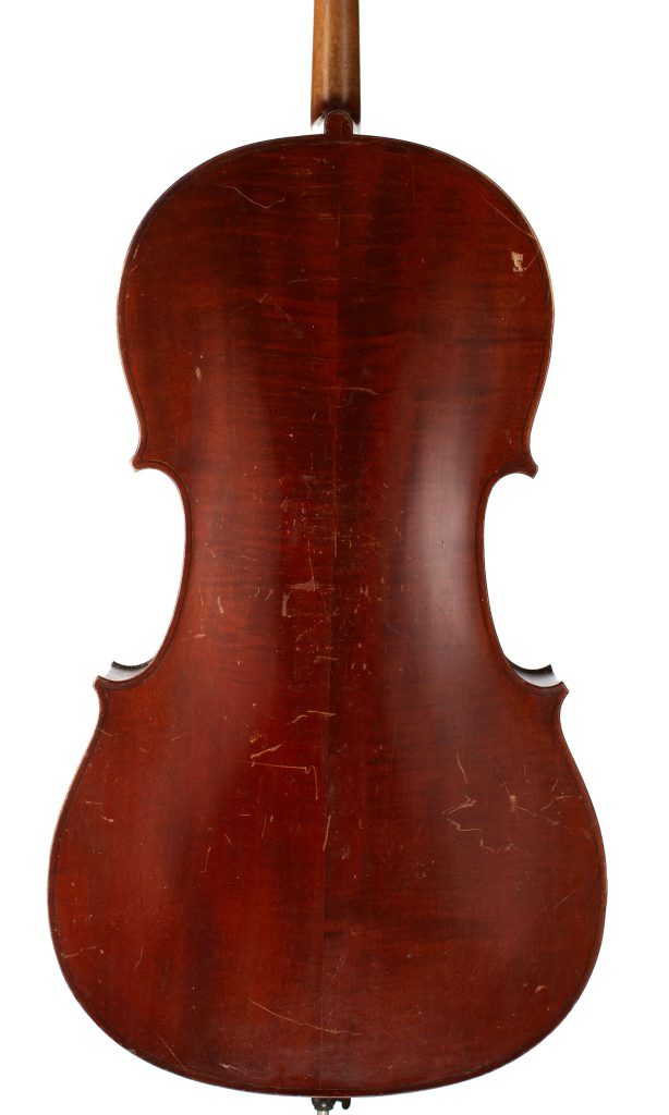 Cello, Workshop of Jérôme Thibouville-Lamy, Mirecourt, circa 1910 — back