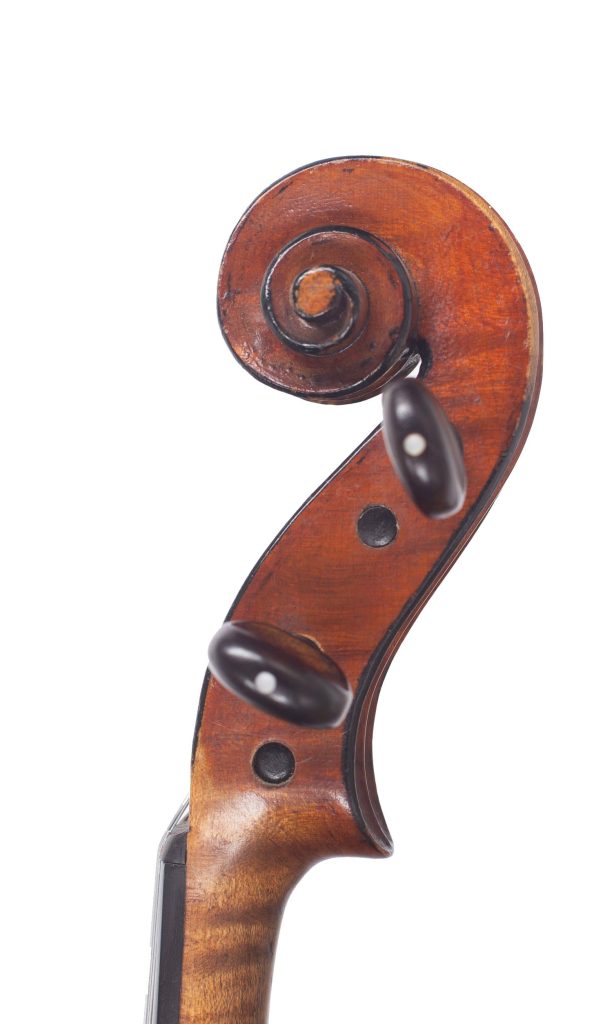 Violin by Emanuel Whitmarsh, London, 1885 — scroll