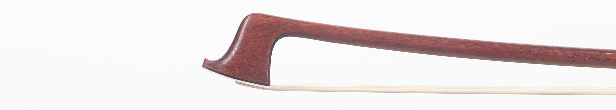 A nickel-mounted violin bow by Louis Bazin — head