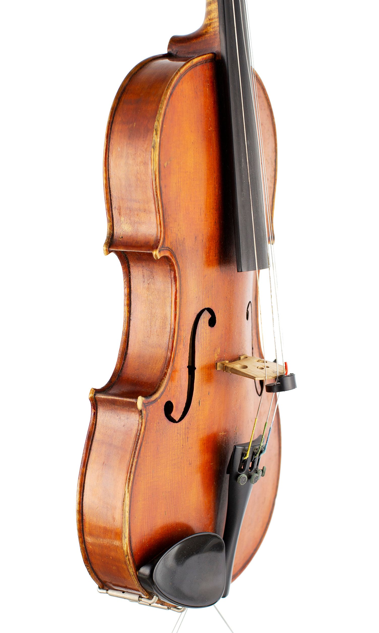 A violin by Emmanuel Whitmarsh, London, 1917 — angled view, 60°