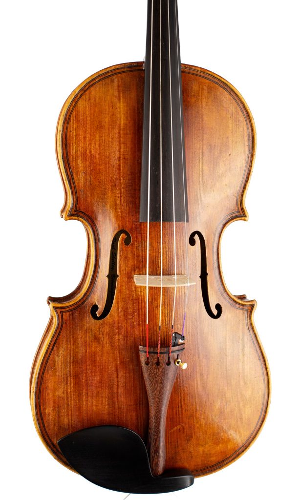 A viola by Paul Shelley, Birmingham — angled view, 20°