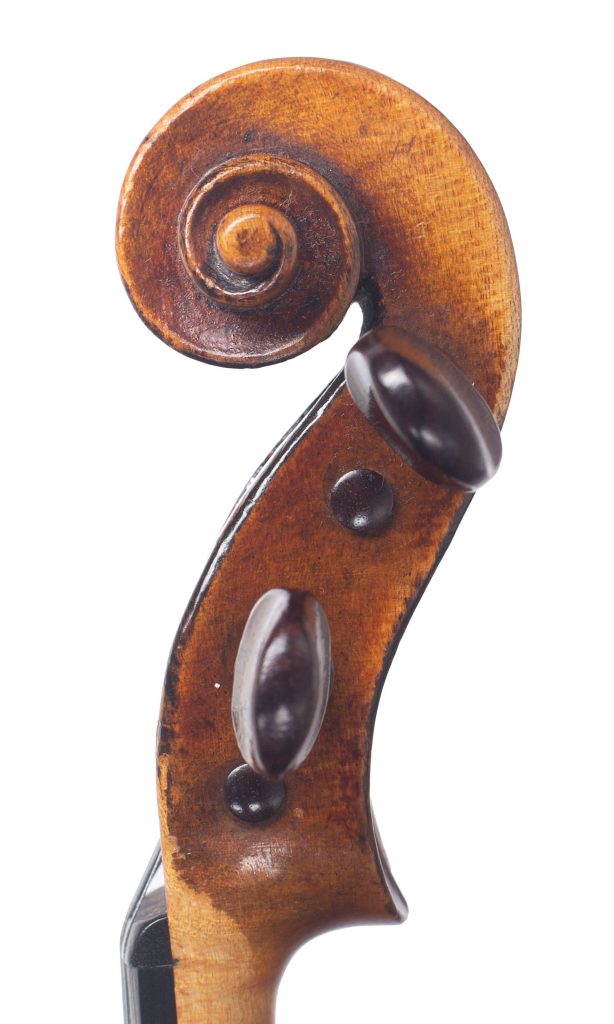 Violin, Workshop of John Betts, London, circa 1840 — scroll
