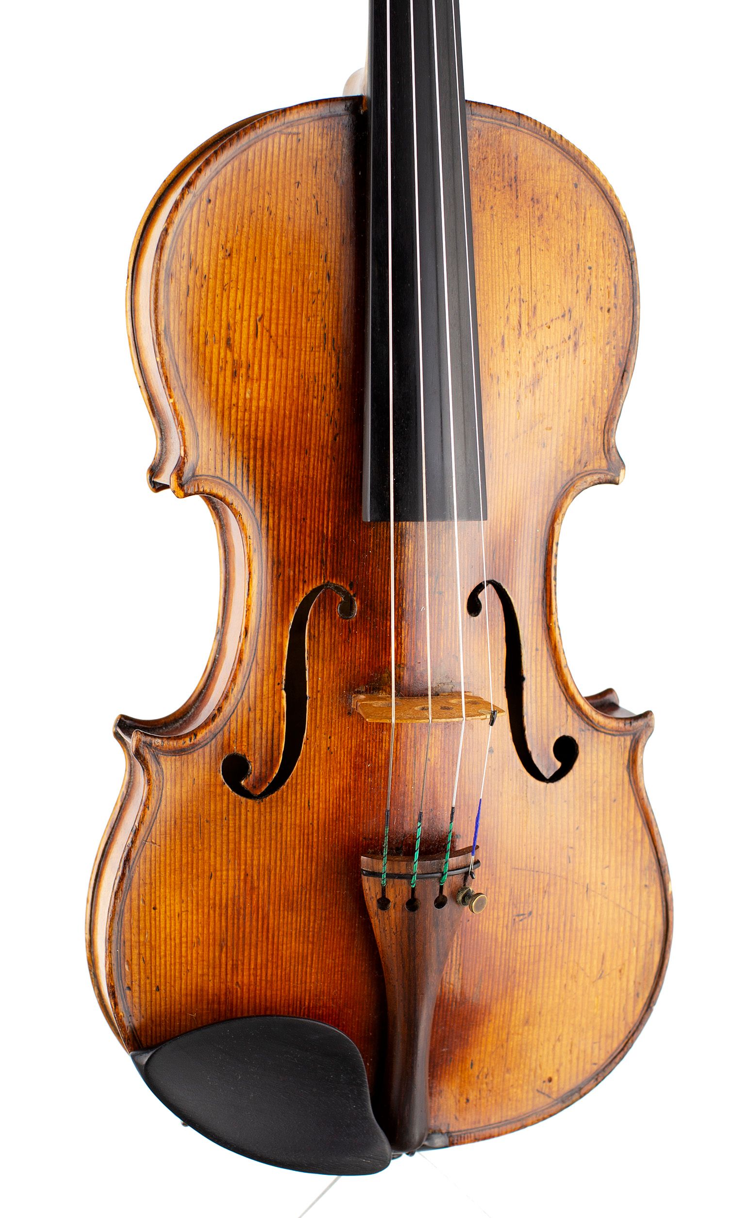 Violin, Workshop of John Betts, London, circa 1840 — angled view, 20°