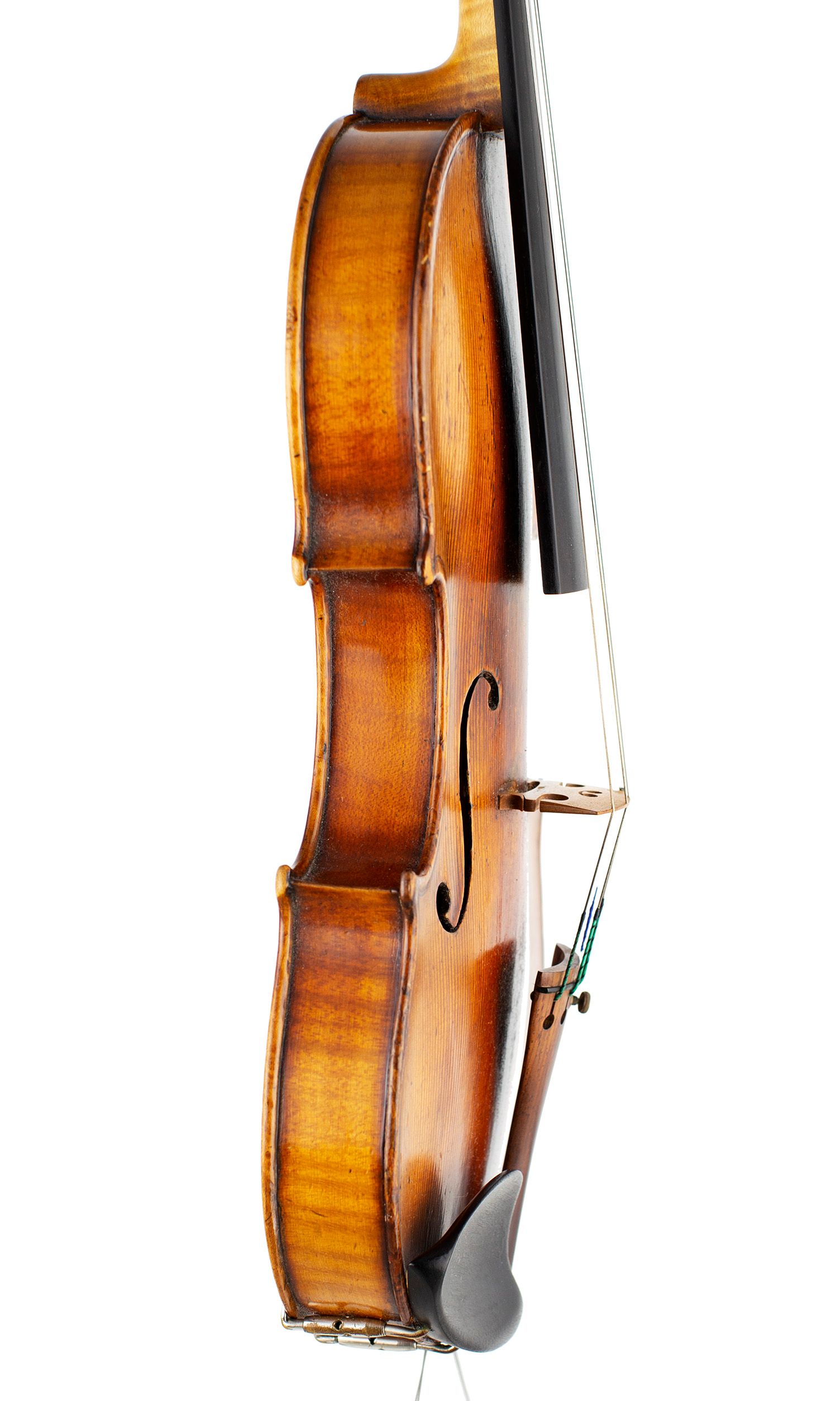 Violin, Workshop of John Betts, London, circa 1840 — angled view, 80°