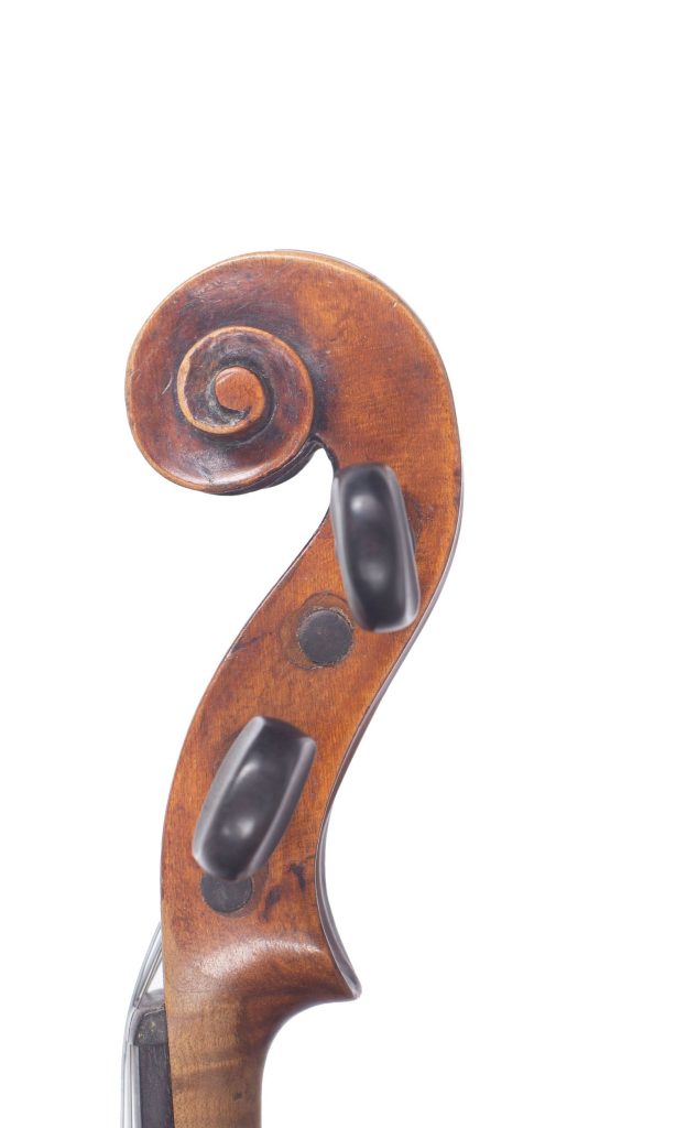 Violin by Carl Dreier, Leipzig, circa 1880 — scroll