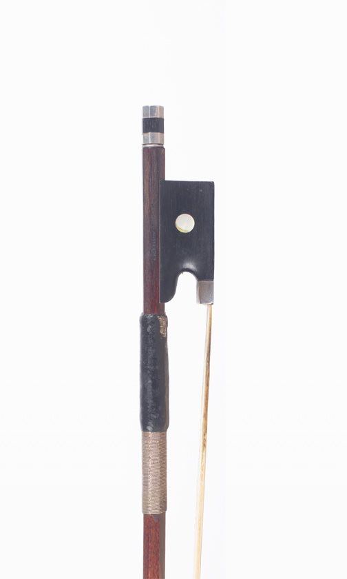 A silver-mounted violin bow by Arthur Thoma, Germany, circa 1920 — frog detail