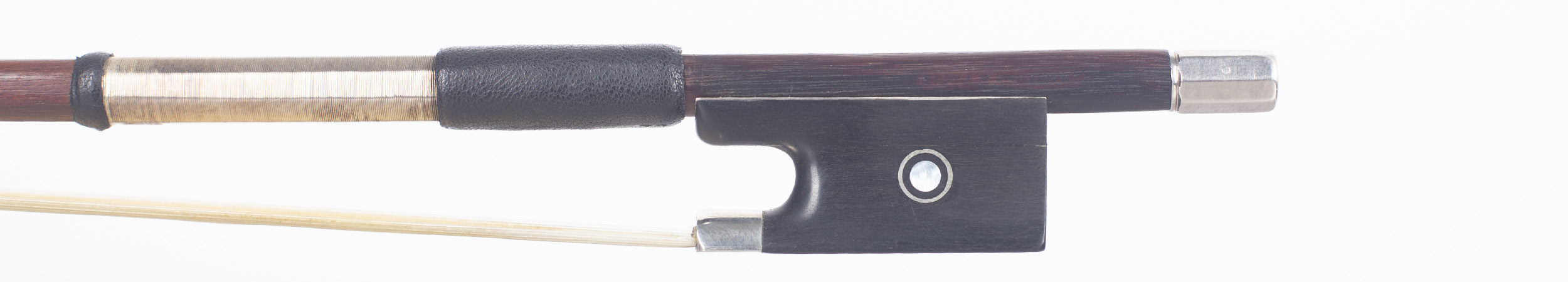 A silver-mounted violin bow by Eugène Sartory, Paris — frog