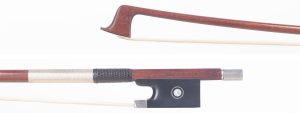 A silver-mounted violin bow by Victor Fetique, Paris — head and frog