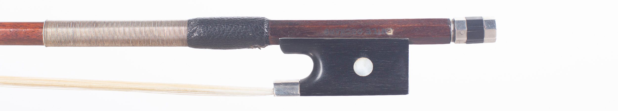 A silver-mounted violin bow by Emile-François Ouchard, Mirecourt, circa 1920 — frog