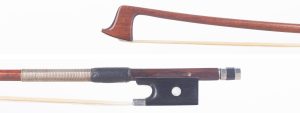 A silver-mounted violin bow by Emile-François Ouchard, Mirecourt, circa 1920 — head and frog