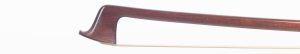 A silver-mounted viola bow by Garner Wilson, Suffolk — head and frog