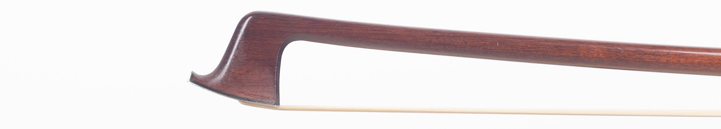 A silver-mounted viola bow by Garner Wilson, Suffolk — head