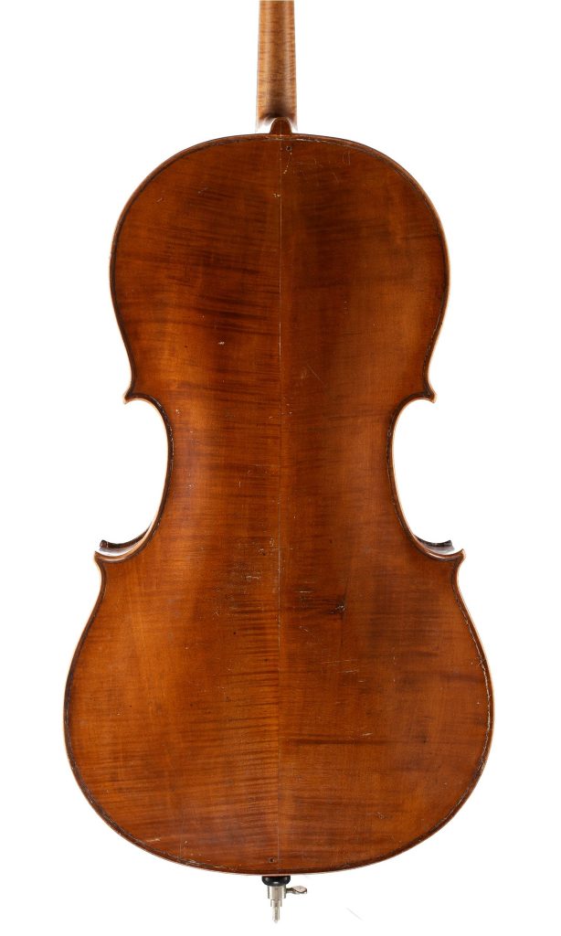 Cello by Plumerel, Mirecourt, circa 1850 — back