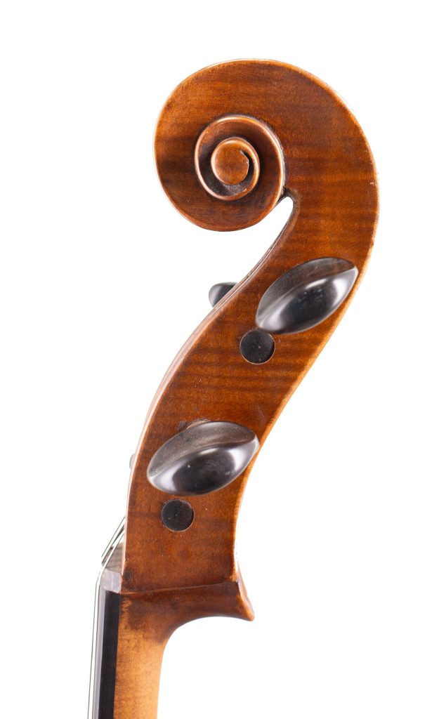 Cello by Plumerel, Mirecourt, circa 1850 — scroll