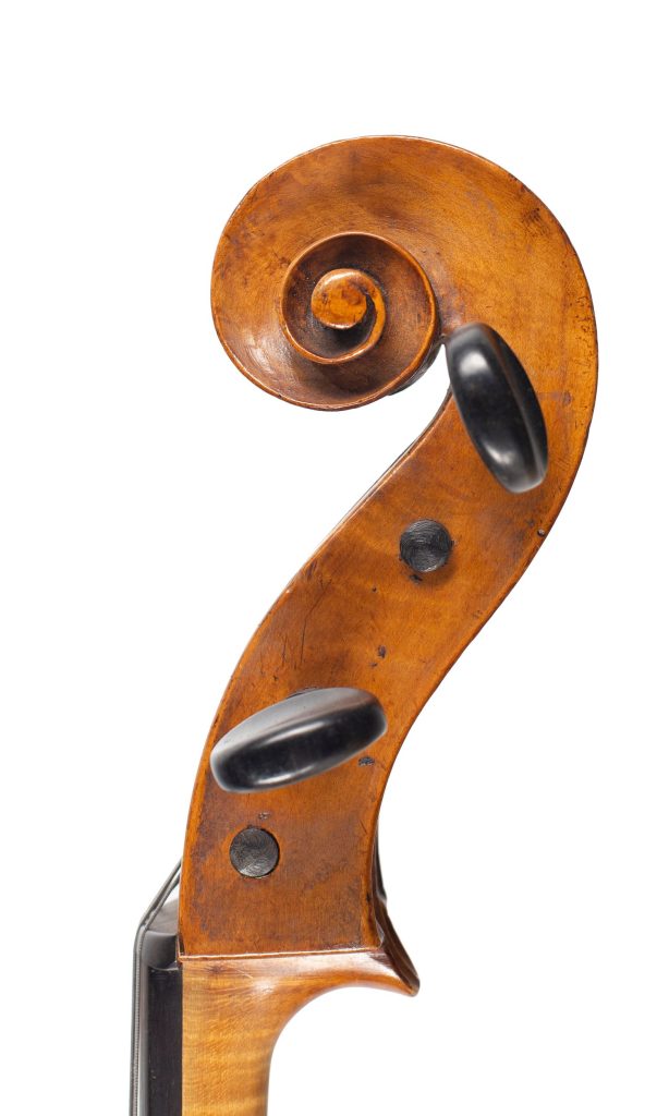 Cello by William Taylor, London, circa 1800 — scroll