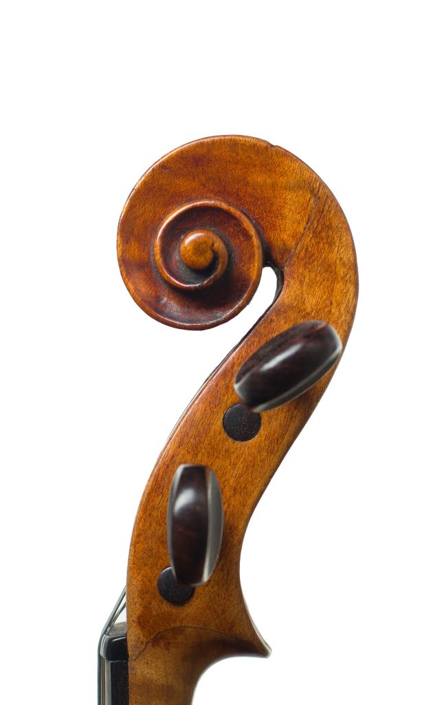 Violin by Jacob Fendt, London, circa 1830 — scroll