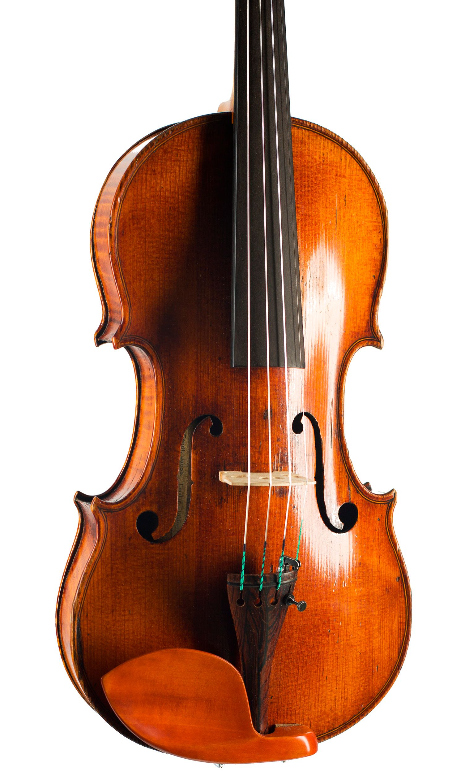 Violin by Jacob Fendt, London, circa 1830 — angled view, 20°