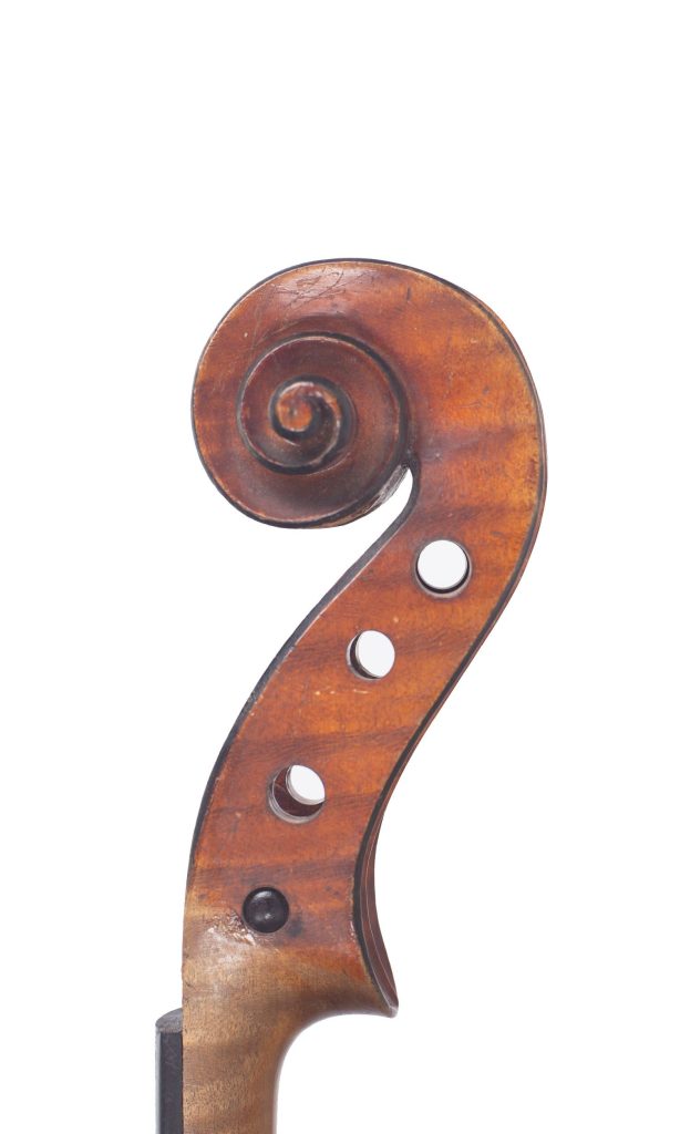 Violin, by Ch. J.B. Collin-Mezin, Paris, 1882 — scroll