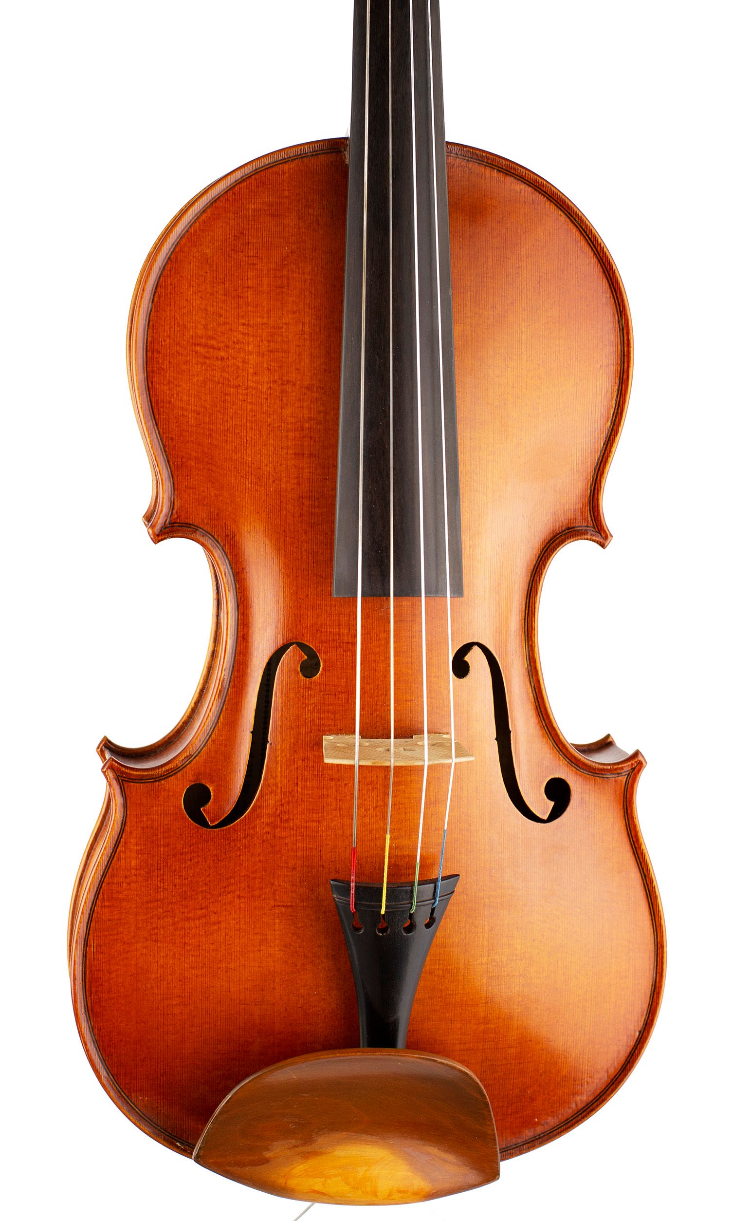 A viola by Julian Emery, Aberystwyth, 1987 — angled view, 10°