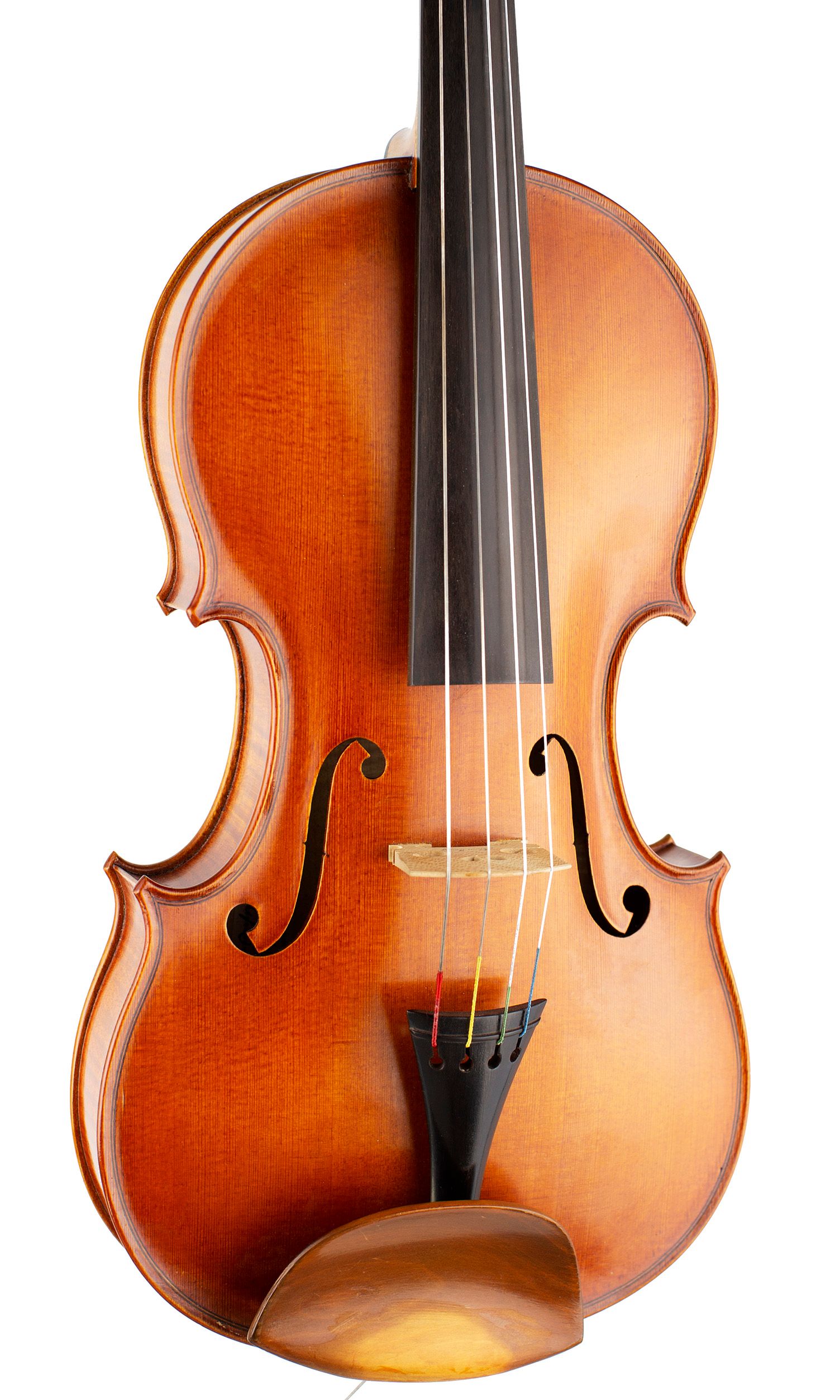 A viola by Julian Emery, Aberystwyth, 1987 — angled view, 20°
