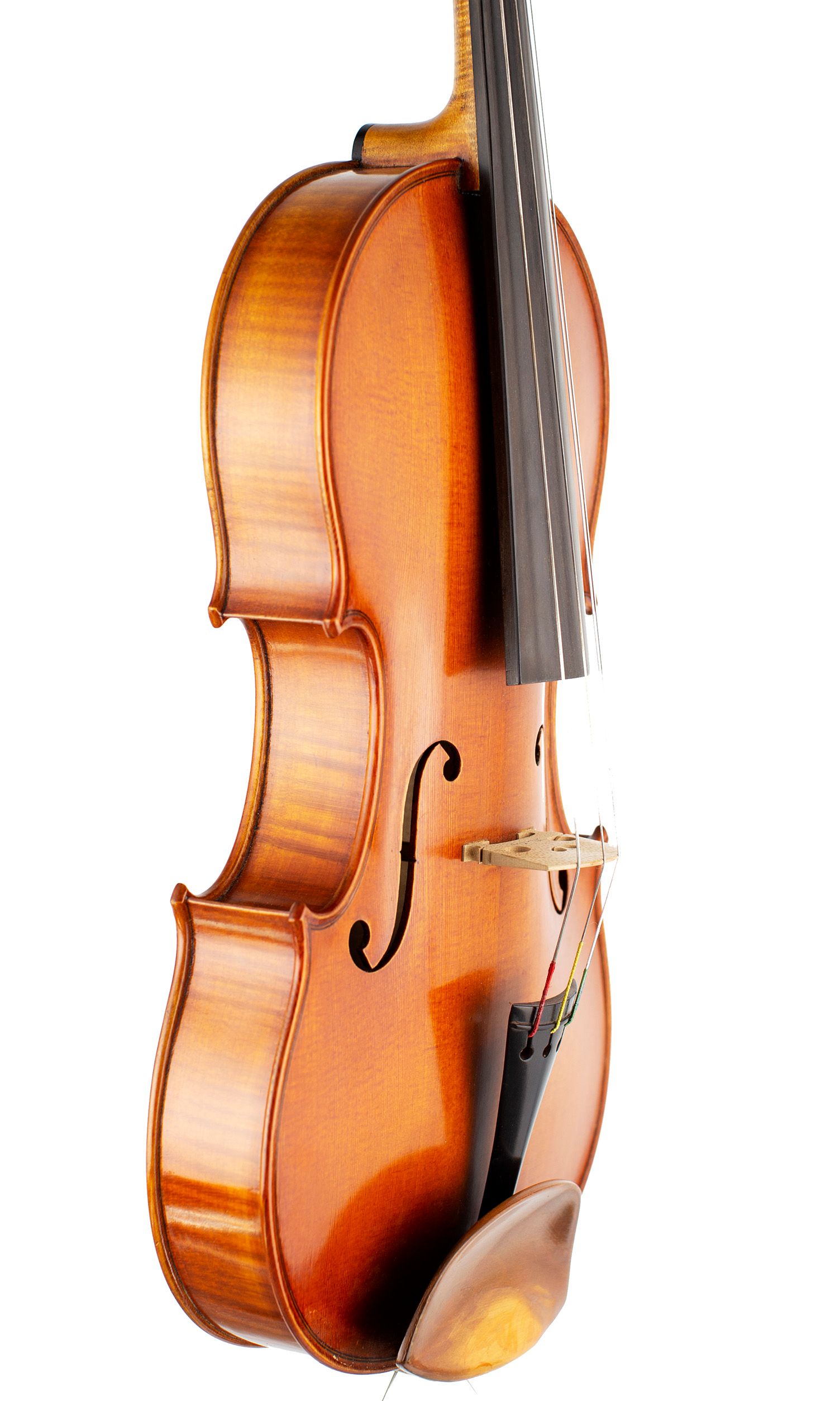 A viola by Julian Emery, Aberystwyth, 1987 — angled view, 60°